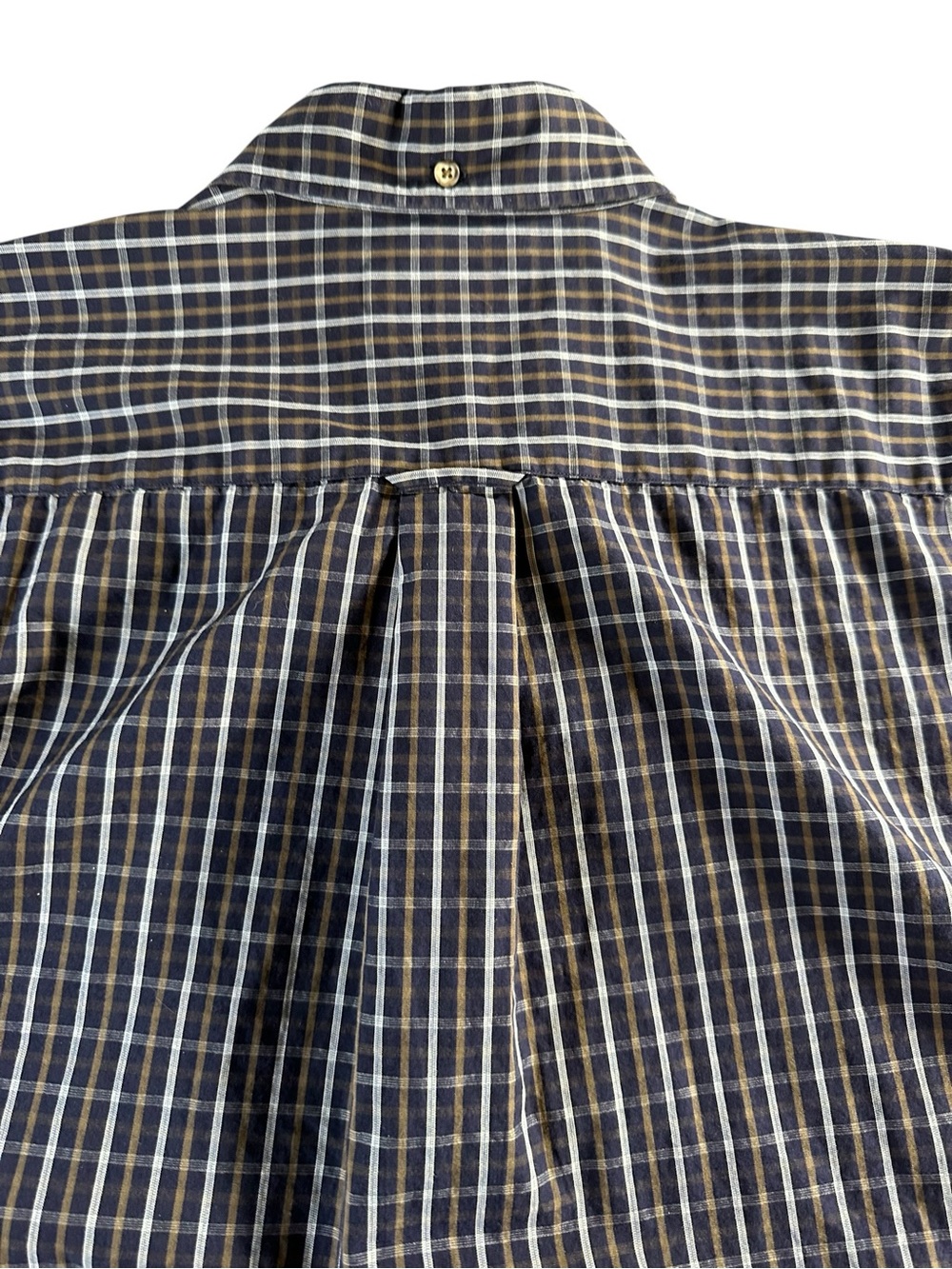 Nordstrom Men's Navy and White Plaid Button-Down Shirt XLT - Picture 6 of 13